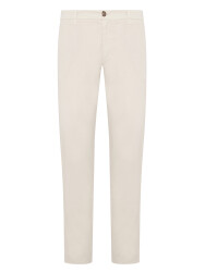 40WEFT Chino Ekru İnce Pima Pamuk Elastan Regular Fit Pantolon