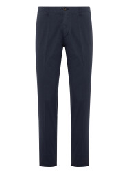 40WEFT Chino Lacivert İnce Pima Pamuk Elastan Regular Fit Pantolon 
