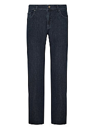 Alphauomo 5 Cep Taşlanmış Lacivert İnce Denim Regular Fit Pantolon