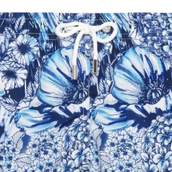 Atelier F&B - Atelier F&B Lacivert Mavi Beyaz Çiçek Desenli Mayo (1)