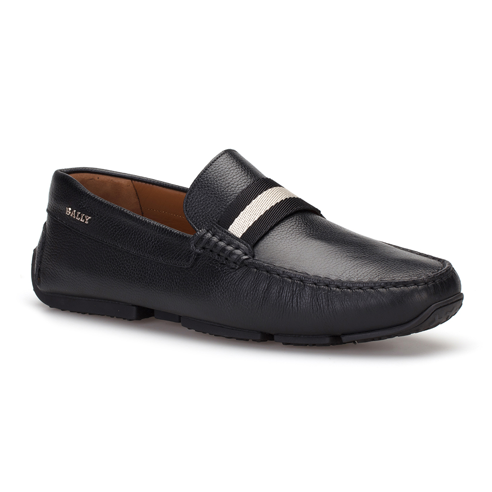 Bally - Bally Siyah Dokulu Deri Ayakkabı