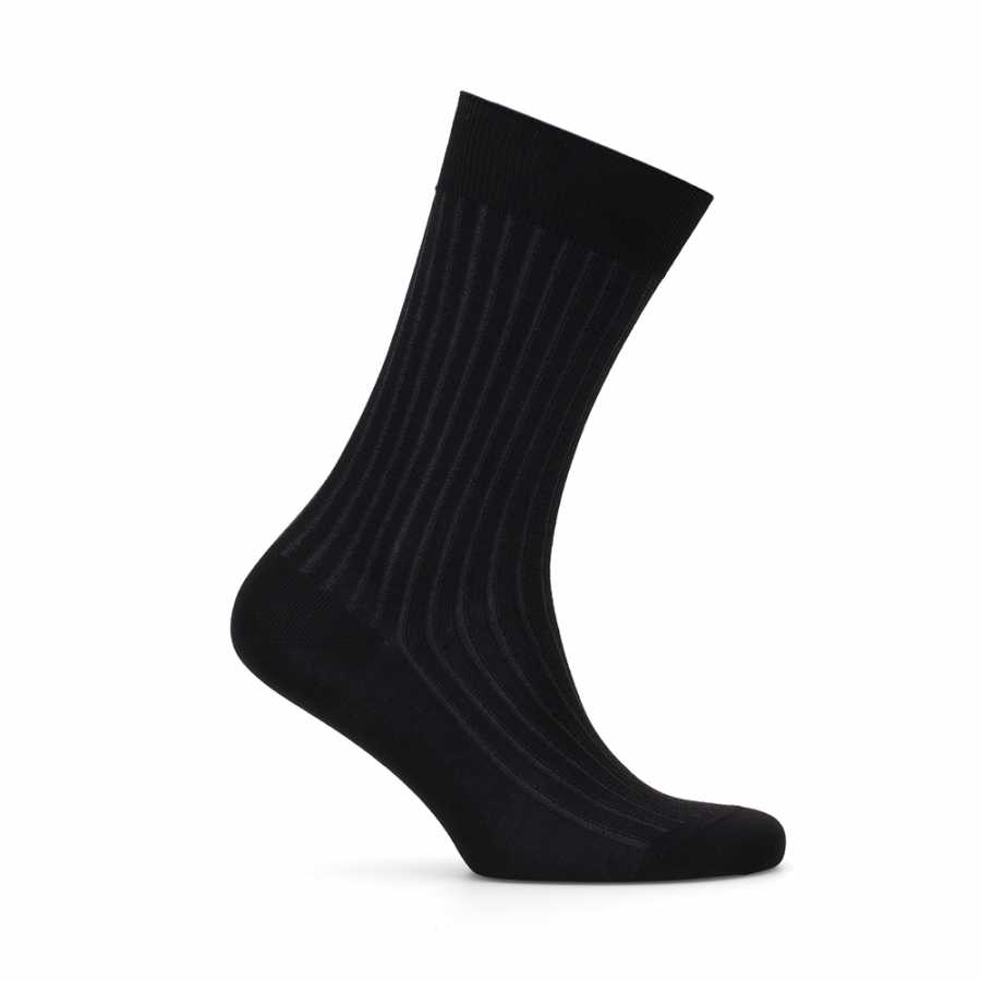 Bresciani - Bresciani Black Grey Striped Socks