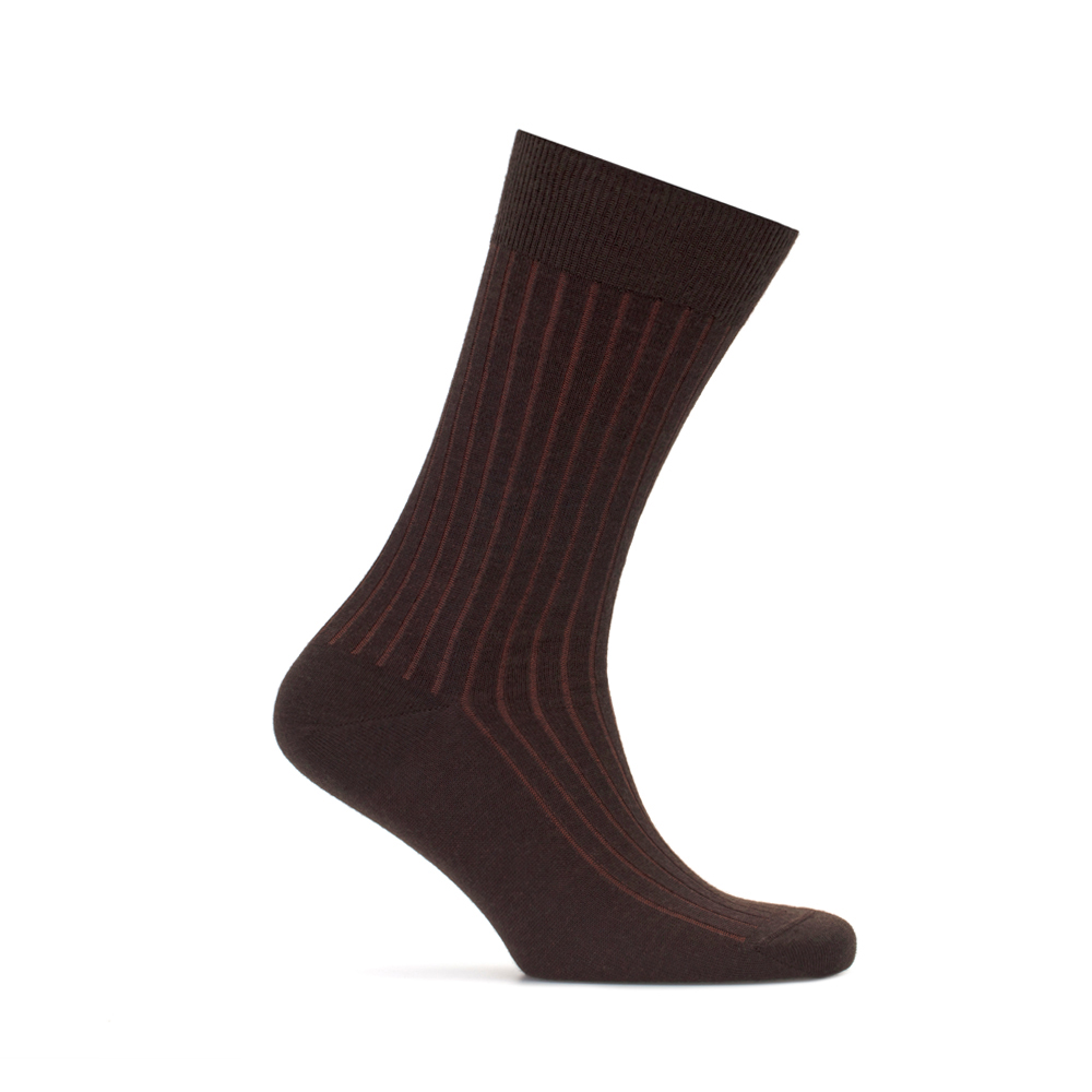 Bresciani - Bresciani Light Brown Striped Socks