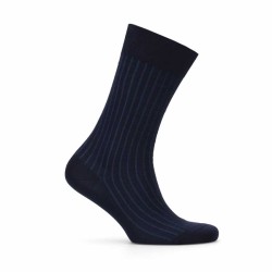 Bresciani - Bresciani Navy Blue Striped Socks