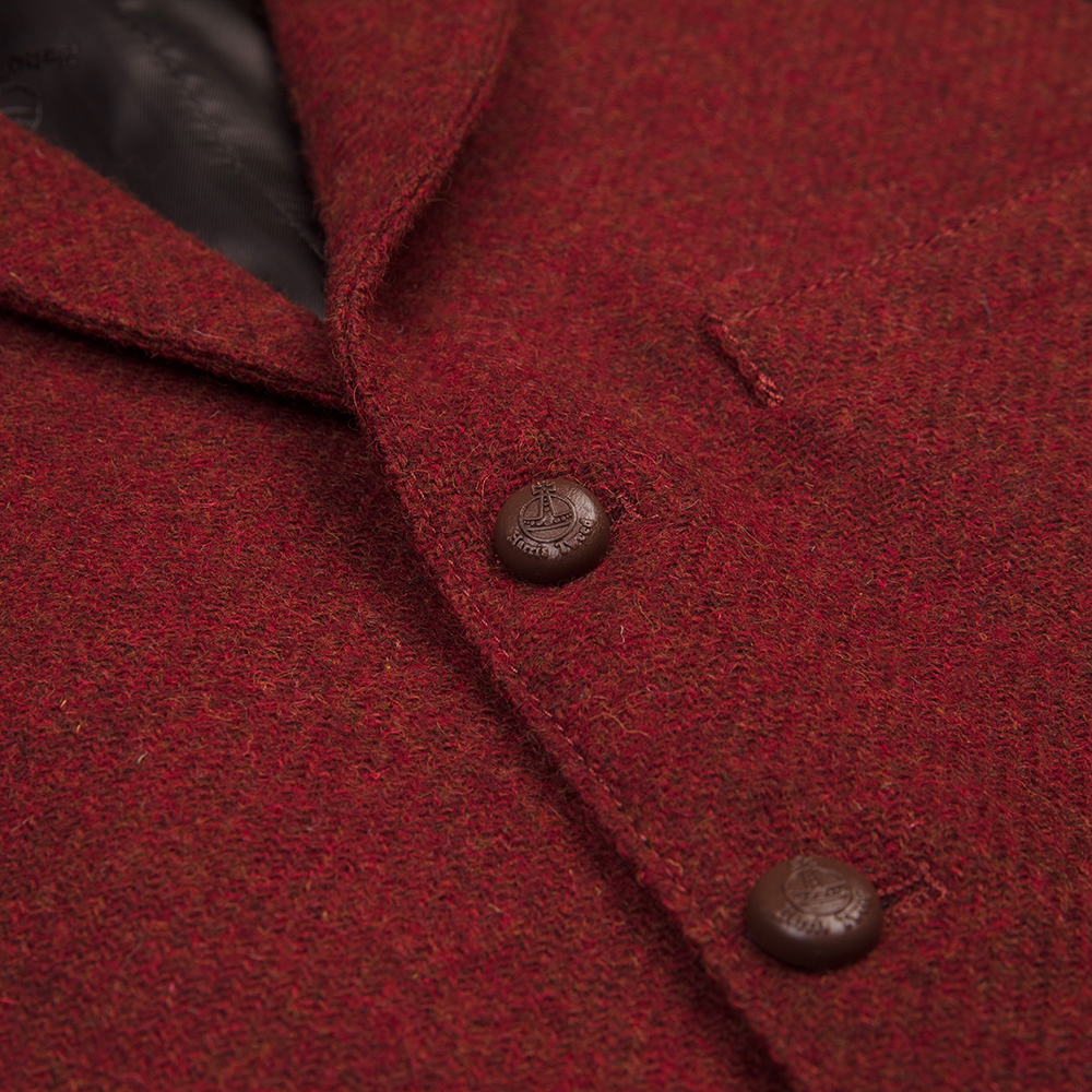 Carl Gross Kiremit Rengi YÃ¼n Harris Tweed Yelek - Germirli