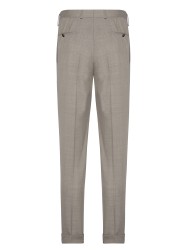 Carl Gross - Carl Gross Taş Rengi Süper120'S Vitale Barberis Tek Pile %100 Yün Regular Fit Pantolon (1)