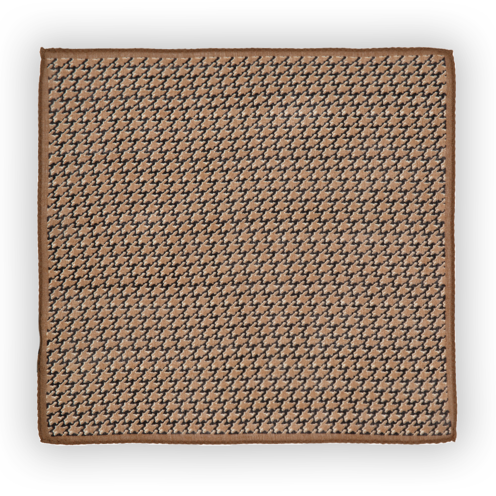 Cerruti - Cerruti Beige Brown Black Pattern Wool Handkerchief
