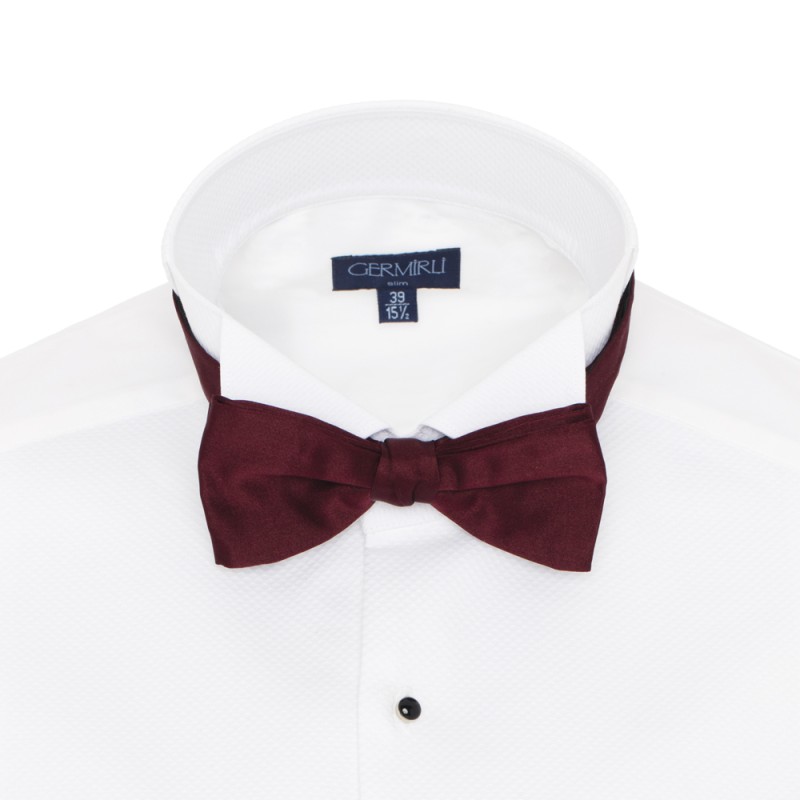 Cerruti - Cerruti Bordo İpek Papyon