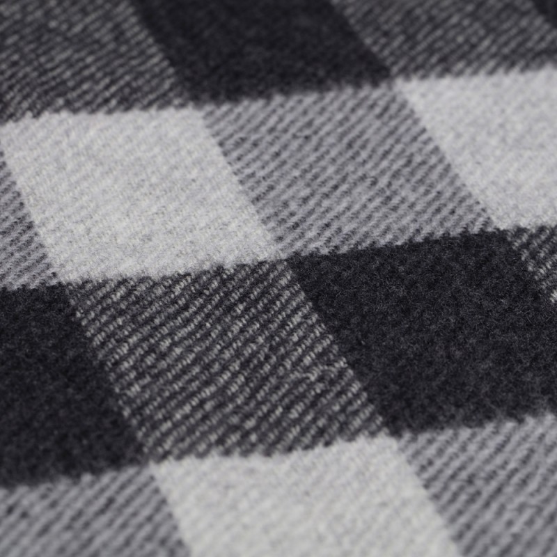 Cerruti - Cerruti Smoke Grey Check Wool Scarf (1)