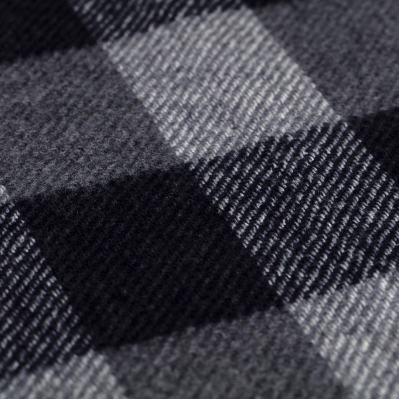 Cerruti - Cerruti Navy Grey Check Wool Scarf (1)
