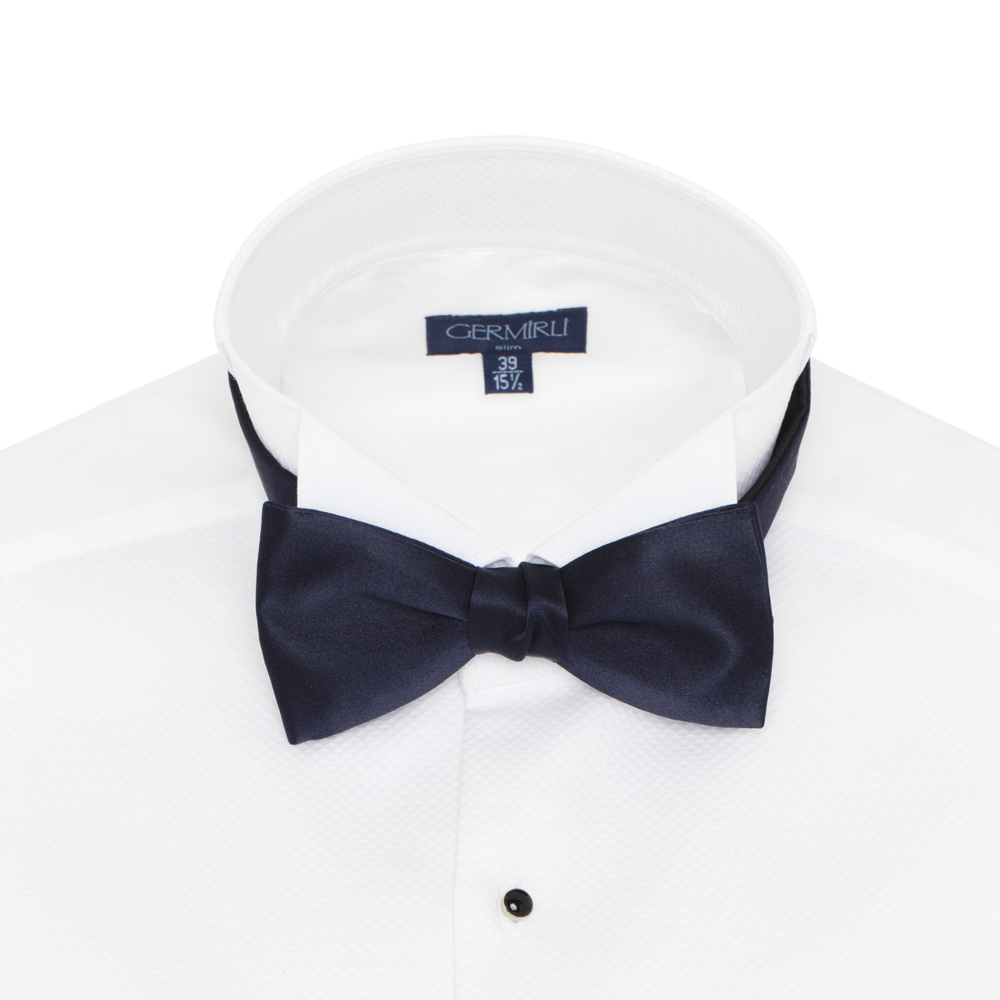 Cerruti - Cerruti Navy Silk Bow Tie