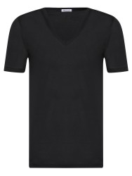 Bresciani Black V Neck Mercerized Cotton Undershirt T-Shirt Undershirt