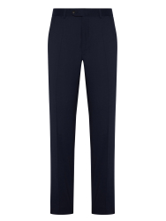 Carl Gross Vitale Barberis Navy Blue Gabardine Pure Wool Trousers