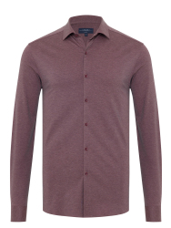 Germirli Claret Red Melange Albini Active 4Flex Soft Collar Slim Fit Shirt