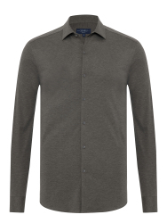 Germirli Grey Melange Albini Active 4Flex Soft Collar Slim Fit Shirt