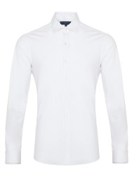 Germirli White Cotton 3D Germirli Slim Fit Active Shirt