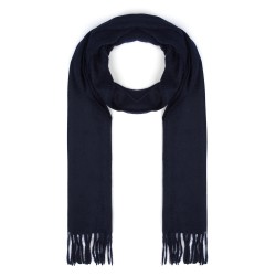Navy Blue Cashmere Scarf with Germirli - Germirli 