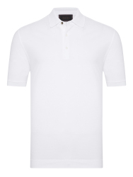 Gallus Beyaz Polo Yaka Pike Pamuk Regular Fit Tişört 