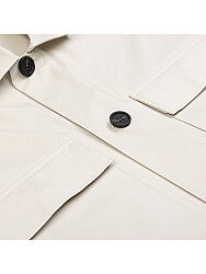 Germirli Bej Rengi Kapak Cepli Pamuk Ceket Gömlek