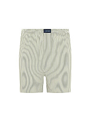Germirli Beyaz Çağla Yeşili Çizgili Poplin Boxer Şort