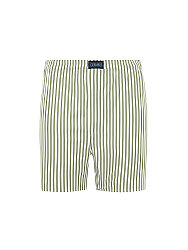 Germirli Beyaz Yeşil Çizgili Poplin Boxer Şort