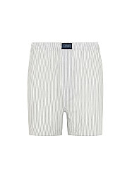 Germirli Gri Beyaz İnce Çizgili Poplin Boxer Şort