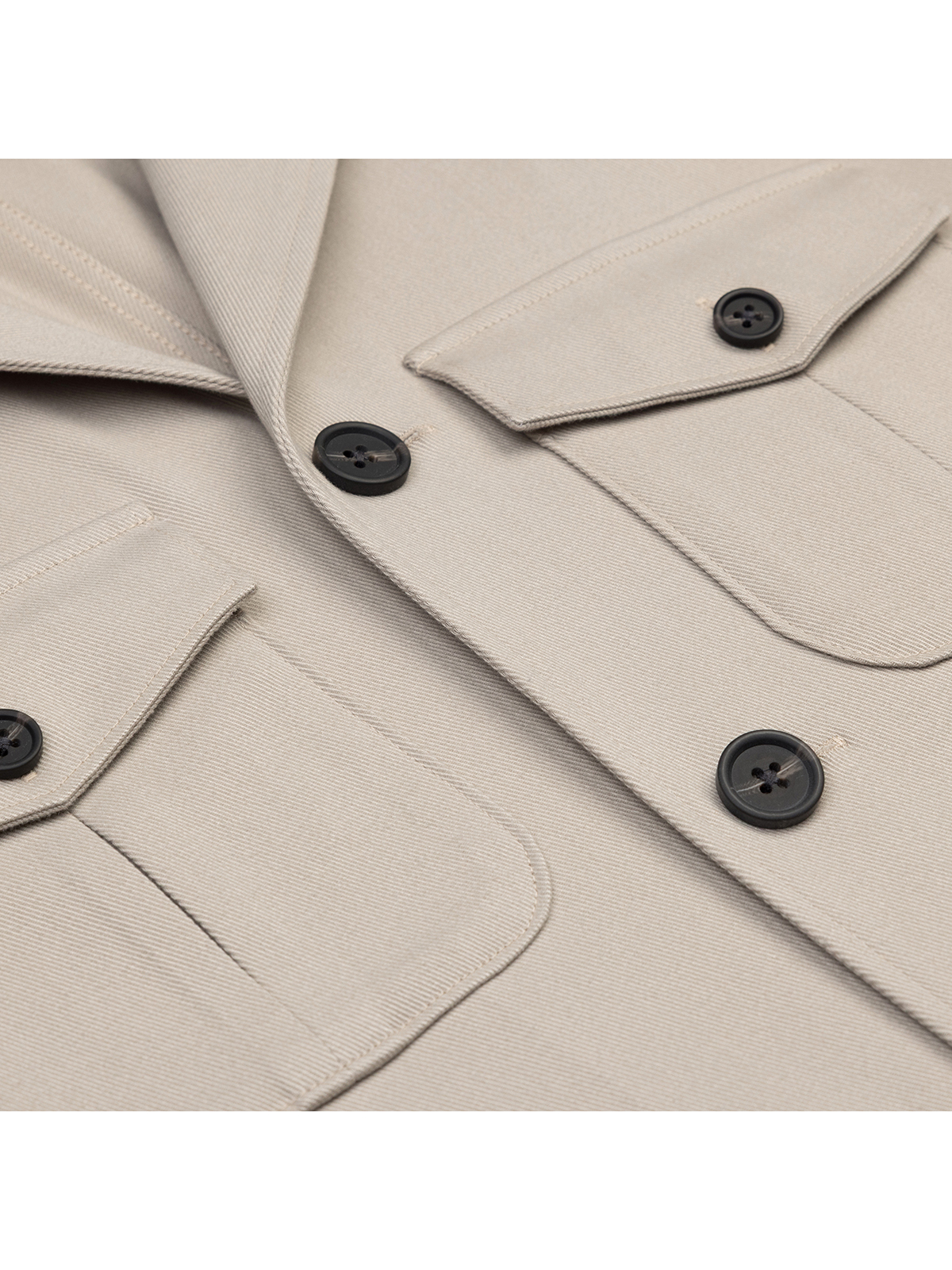 Germirli Kum Beji Rengi Utility Kapak Cepli Pamuklu Ceket Gömlek - Germirli 