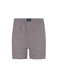 Germirli Lacivert Bordo Optik Desenli Poplin Boxer Şort