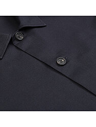 Germirli Lacivert Kapak Cepli Pamuk Keten Ceket Gömlek