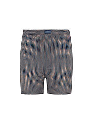 Germirli Lacivert Optik Desenli Poplin Boxer Şort