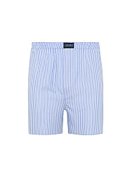 Germirli Mavi Beyaz İnce Çizgili Poplin Boxer Şort