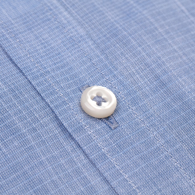 Germirli - Germirli Mavi Desenli Degrade Düğmeli Yaka Tailor Fit Gömlek (1)