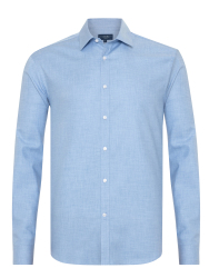 Germirli Mavi Diagonal Desen Flanel Tailor Fit Soft Yaka Pamuk Gömlek 