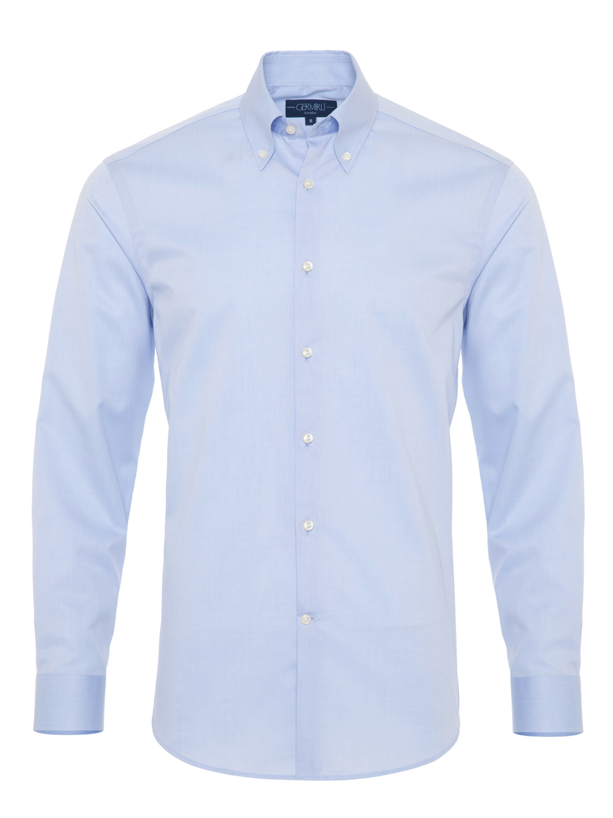 Germirli - Germirli Non Iron Light Blue Twill Button Down Tailor Fit Zero 24 Shirt