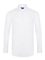 Germirli Non Iron Beyaz Klasik Yaka Tailor Fit Journey Keten Gömlek 
