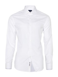 Germirli - Germirli Non Iron Beyaz Oxford Klasik Yaka Tailor Fit Journey Gömlek