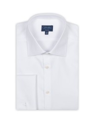 Germirli - Germirli Non Iron Beyaz Twill Klasik Yaka Duble Manşetli Tailor Fit Journey Gömlek (1)