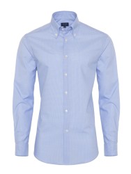 Germirli - Germirli Non Iron Light Blue Plaid Tailor Fit Shirt
