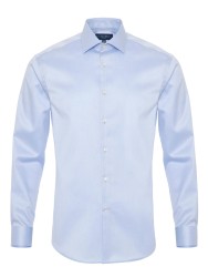 Germirli - Germirli Non Iron Mavi Oxford Klasik Yaka Tailor Fit Journey Gömlek