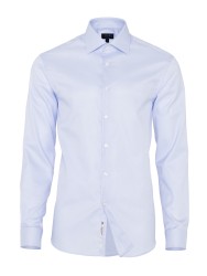 Germirli - Germirli Non Iron Blue Oxford Semi Spread Tailor Fit Journey Shirt