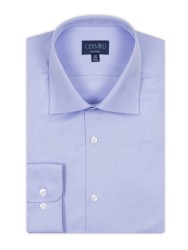 Germirli - Germirli Non Iron Blue Twill Semi Spread Tailor Fit Journey Shirt (1)