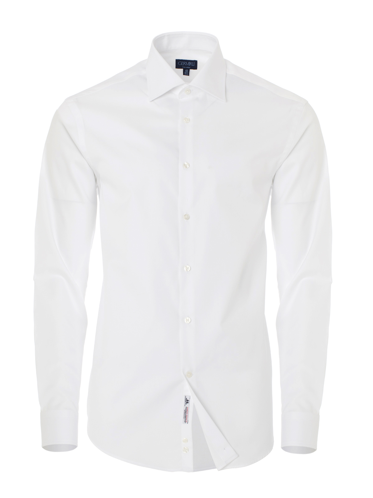 Germirli - Germirli Non Iron White Semi Spread Tailor Fit Journey Shirt