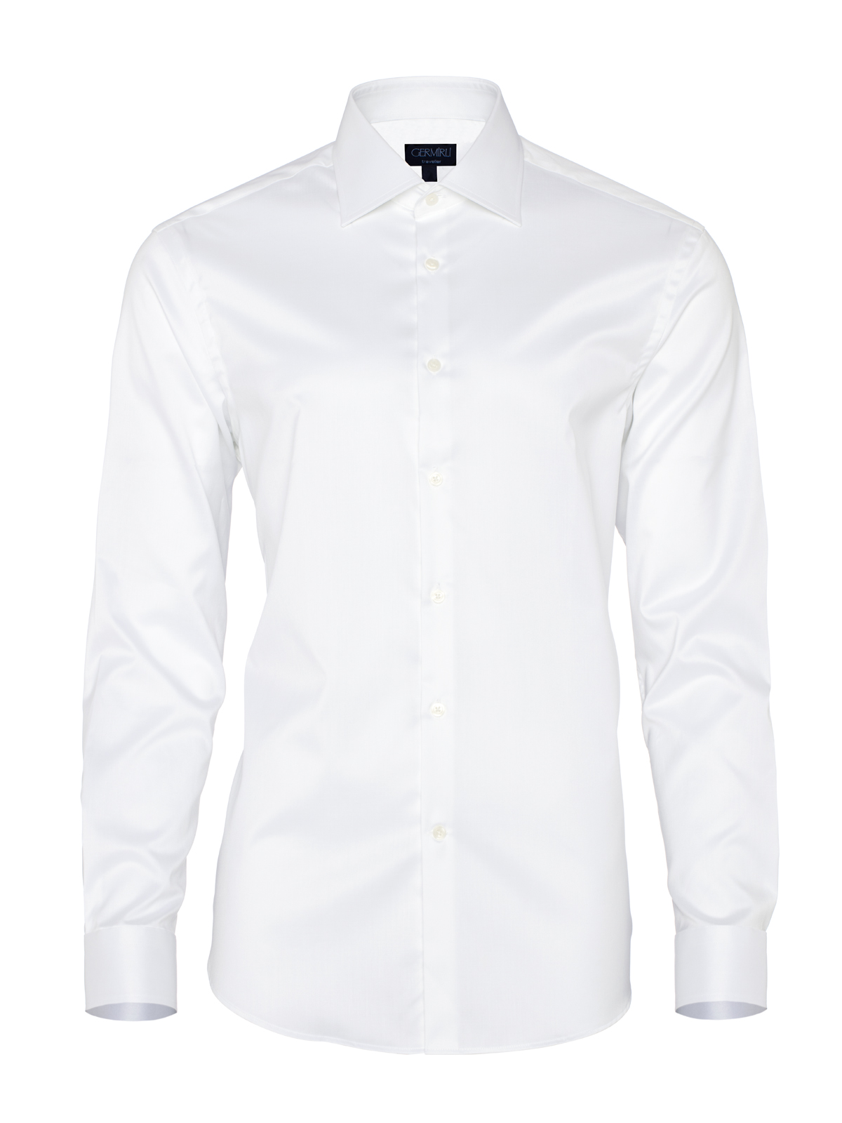 Germirli - Germirli Non Iron White Twill Semi Spread Tailor Fit Shirt