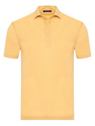 Germirli - Germirli Sarı Piquet Gömlek Yaka Regular Fit Merserize Tişört