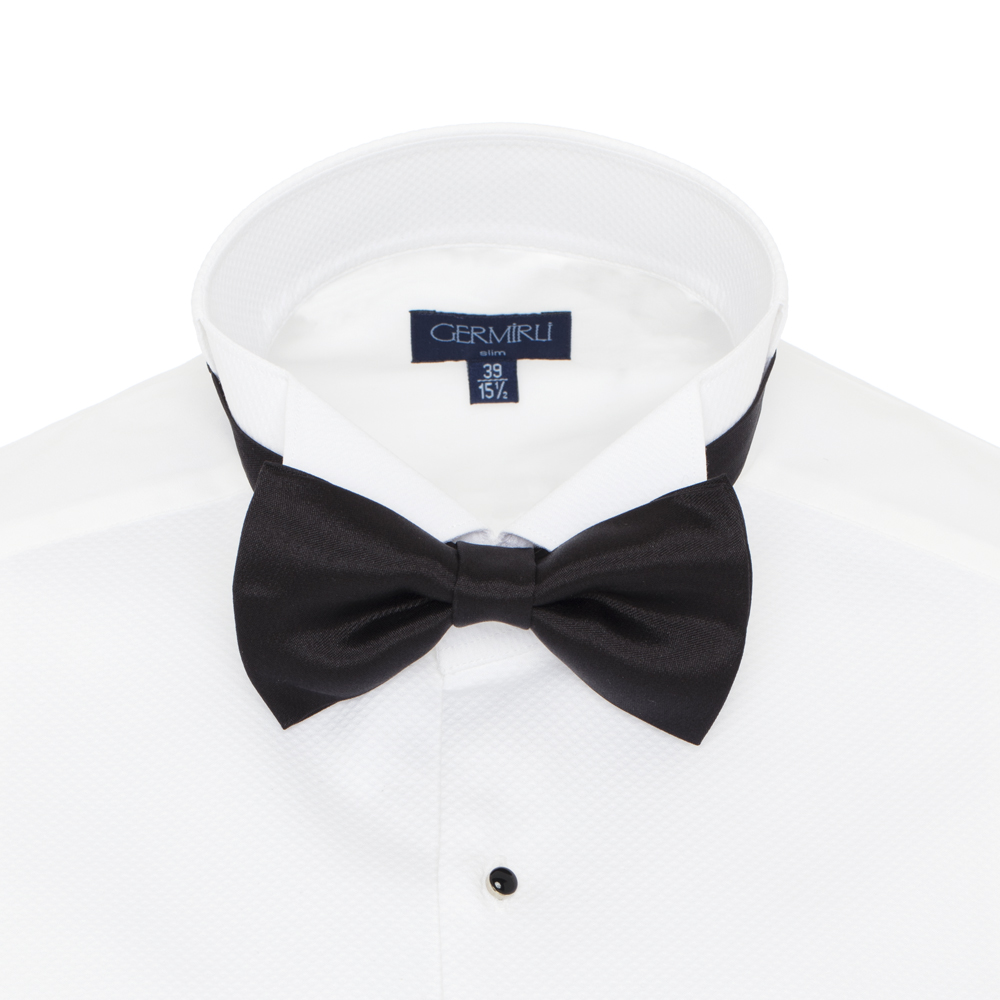 Germirli - Germirli Black Silk Bow Tie