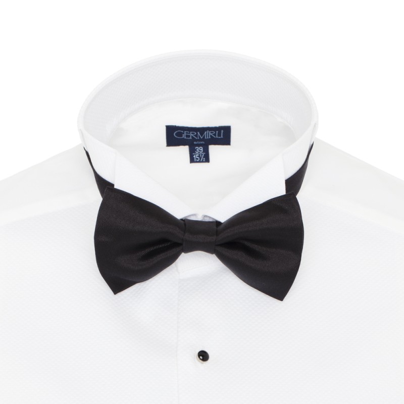 Germirli - Germirli Black Silk Bow Tie