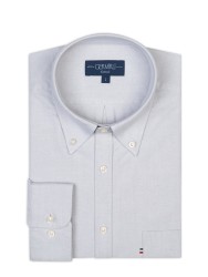 Germirli - Germirli Taş Rengi Düğmeli Yaka Cepli Tailor Fit Spor Oxford Erkek Gömlek (1)