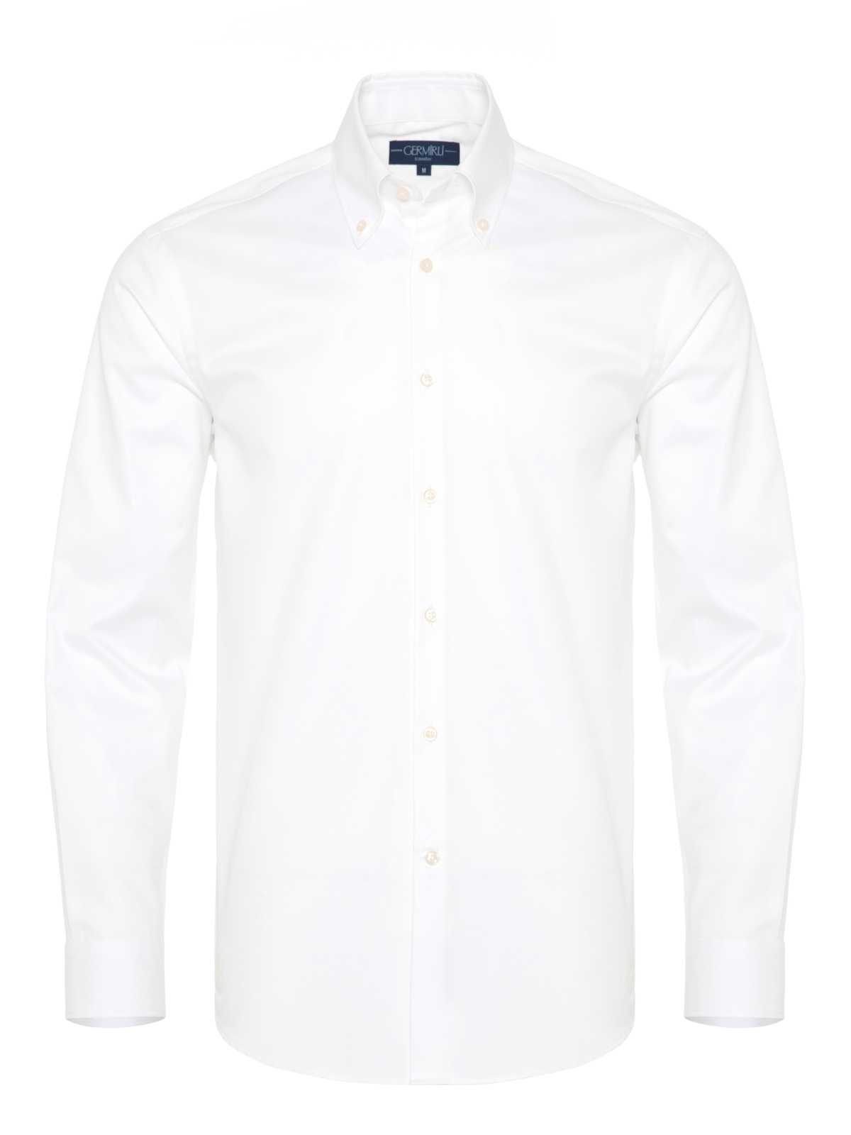 Germirli - Germirli X-Thermotech White Oxford Button Down Tailor Fit Shirt