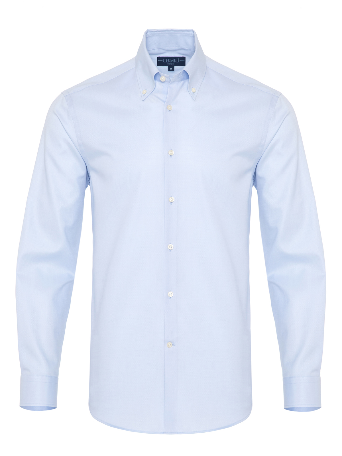 Germirli - Germirli X-Thermotech Blue Oxford Button Down Tailor Fit Shirt