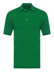 Germirli - Germirli Yeşil Piquet Gömlek Yaka Regular Fit Merserize Tişört
